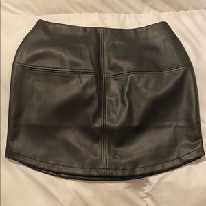 Lulu’s leather black skirt